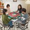 35" Foldable Mahjong Table with Mat and Handle Portable Game Table for 4 Players Indoor Outdoor Use